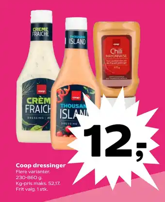 SuperBrugsen Coop dressinger tilbud