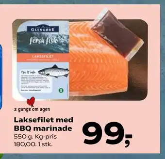 SuperBrugsen Laksefilet med BBQ marinade tilbud