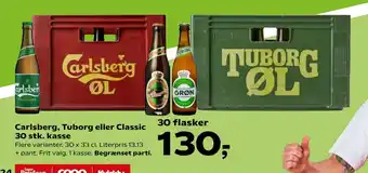 SuperBrugsen Carlsberg, Tuborg eller Classic 30 stk. kasse tilbud