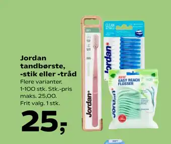 SuperBrugsen Jordan tandbørste, stik eller tilbud
