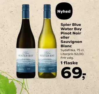 SuperBrugsen Spier Blue Water Bay Pinot Noir eller Sauvignon Blanc tilbud