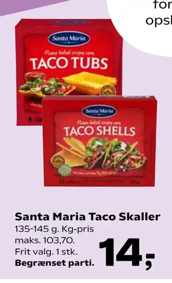 Kvickly Santa Maria Taco Skaller tilbud