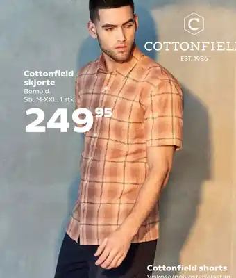 Kvickly Cottonfield skjorte tilbud