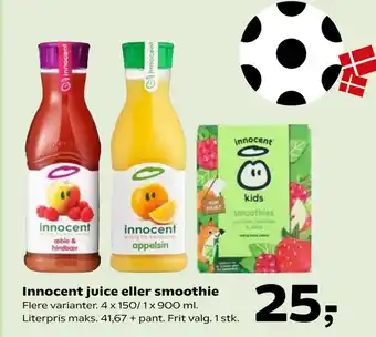 Kvickly Innocent juice eller smoothie tilbud