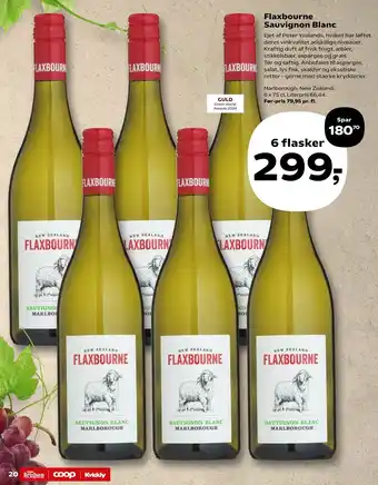 Kvickly Flaxbourne Sauvignon Blanc tilbud