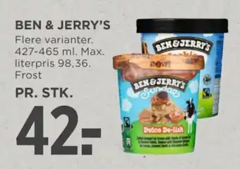 MENY BEN & JERRY'S tilbud