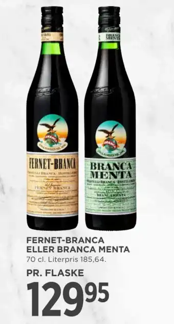 MENY FERNET-BRANCA ELLER BRANCA MENTA tilbud