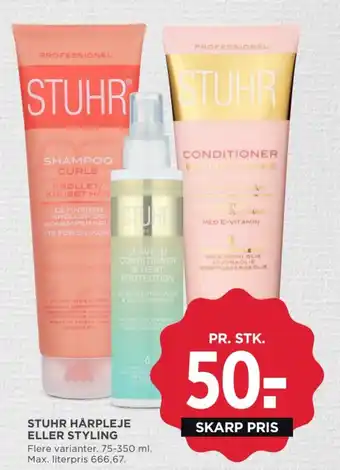 MENY STUHR HÅRPLEJE ELLER STYLING tilbud