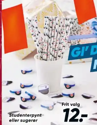 Bilka Studenterpynt eller sugerør tilbud