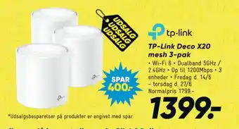 Bilka TP-Link Deco X20 mesh 3-pak tilbud