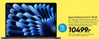 Bilka Apple MacBook Air M3 15" 256 GB tilbud