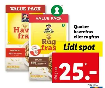 Quaker havrefras eller rugfras