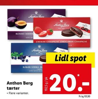 Let-Køb Anthon Berg tærter tilbud