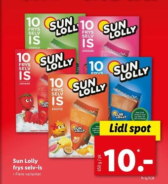 Let-Køb Sun Lolly frys selv-is tilbud