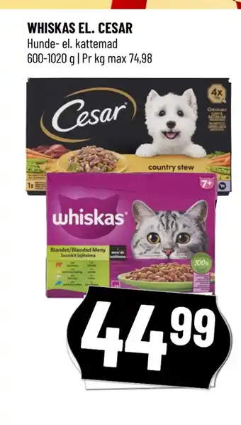 Løvbjerg WHISKAS EL. CESAR tilbud