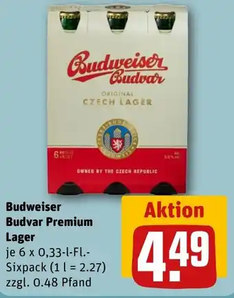 REWE Budweiser Budvar Premium Lager tilbud