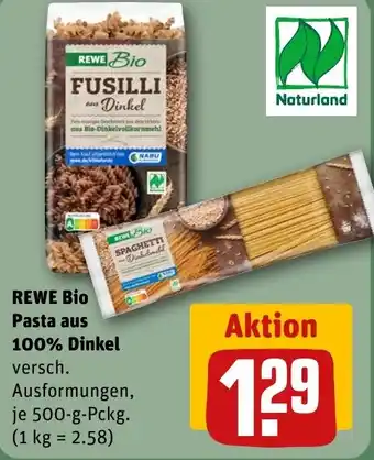 REWE DE REWE Bio Pasta aus 100% Dinkel tilbud