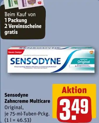 REWE DE Sensodyne Zahncreme Multicare tilbud