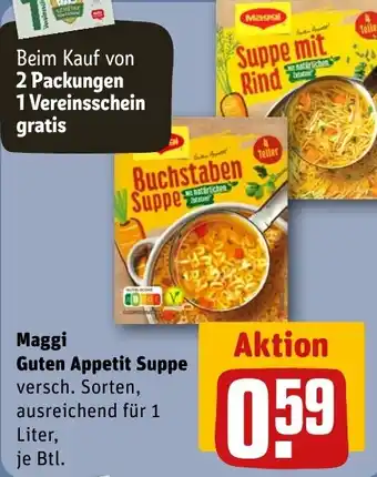 REWE DE Maggi Guten Appetit Suppe tilbud