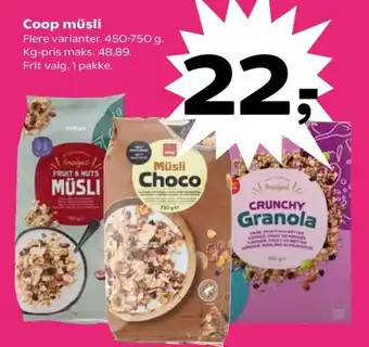 Coop.dk Coop müsli tilbud