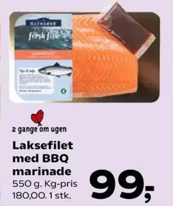 Laksefilet med BBQ marinade
