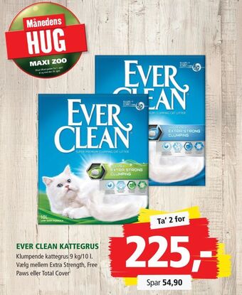 Maxi Zoo Ever clean kattegrus tilbud