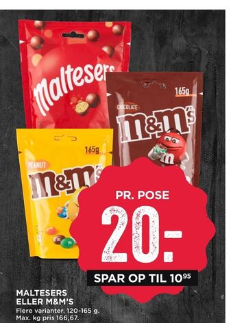 MENY Maltesers eller m&m's tilbud