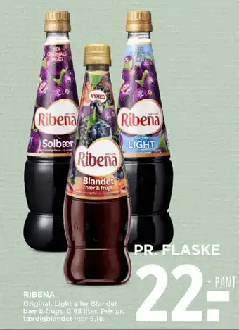 MENY Solbær Light Frugtsaft tilbud