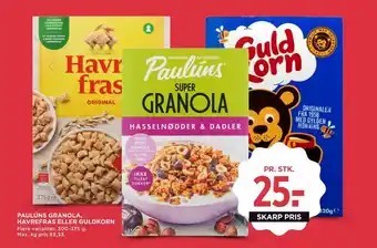 MENY Granola Hasselnødder & Dadler tilbud
