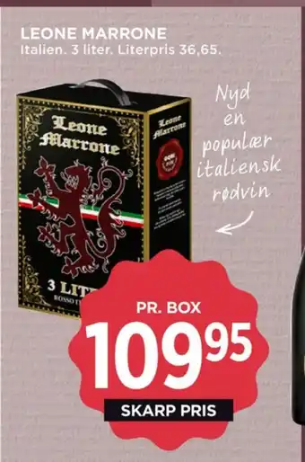 MENY Italiensk Rødvin tilbud