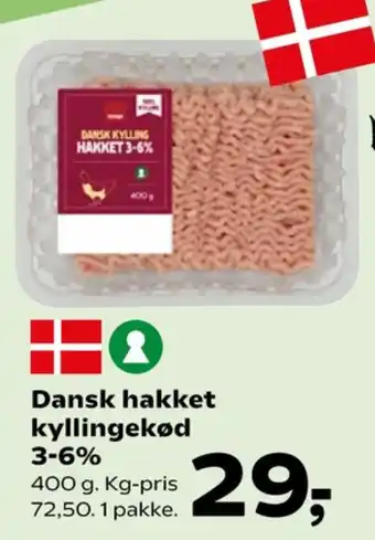 SuperBrugsen Hakket kylling 3-6% tilbud