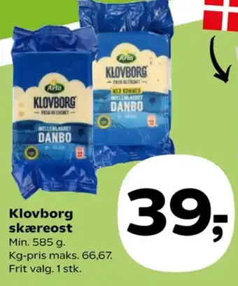 SuperBrugsen Skæreost Danbo Mellemlagret Kommen tilbud