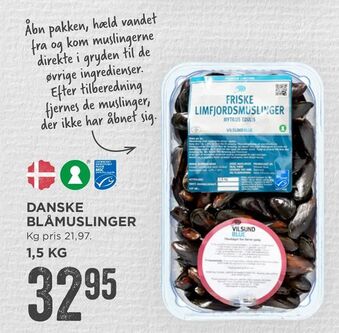 MENY Danske blåmuslinger tilbud