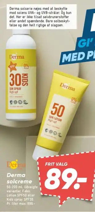 Bilka Solcreme tilbud