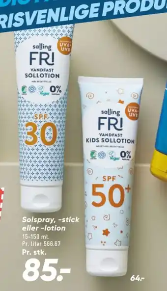 Bilka Solcreme tilbud