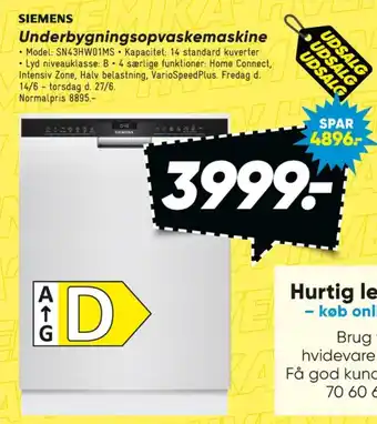 Bilka Opvaskemaskine tilbud