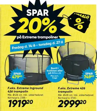 Bilka Trampolin tilbud