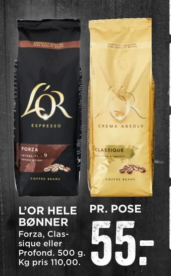 MENY L'or hele bønner tilbud