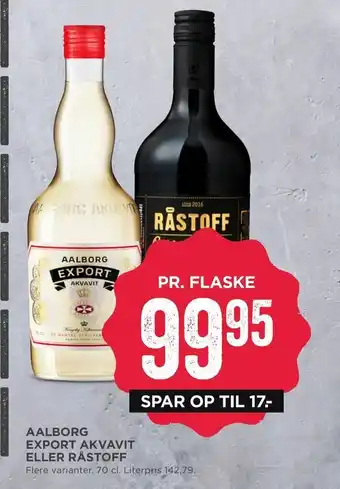 MENY Aalborg export akvavit eller råstoff tilbud