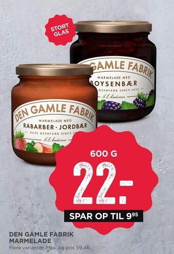 MENY Den gamle fabrik marmelade tilbud