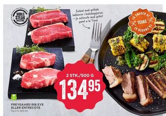 MENY Freygaard rib eye eller entrecote tilbud