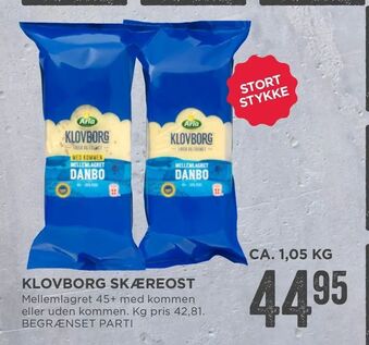 MENY Klovborg skæreost tilbud