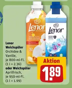 REWE DE Lenor Weichspüler oder Weichspüler tilbud