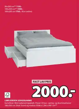 JYSK LIMFJORDEN SENGERAMME tilbud