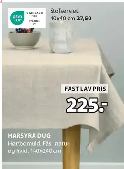 JYSK HARSYRA DUG tilbud