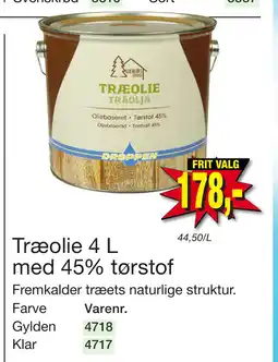Harald Nyborg Træolie 4 L med 45% tørstof tilbud
