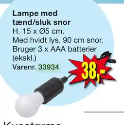 Harald Nyborg Lampe med tænd/sluk snor tilbud