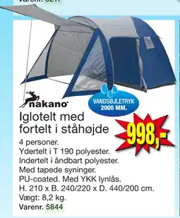 Harald Nyborg Iglotelt med fortelt i ståhøjde tilbud