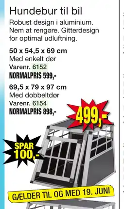 Harald Nyborg Hundebur til bil tilbud