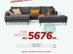 Daells Bolighus SOFA MED CHAISELONG tilbud